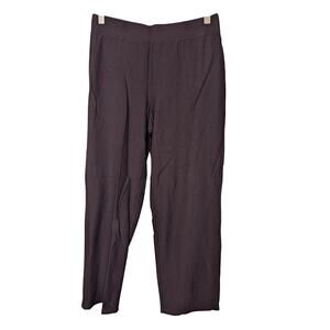 Eileen Fisher Petite Small Womens Pull On Brown Cropped Business Pants